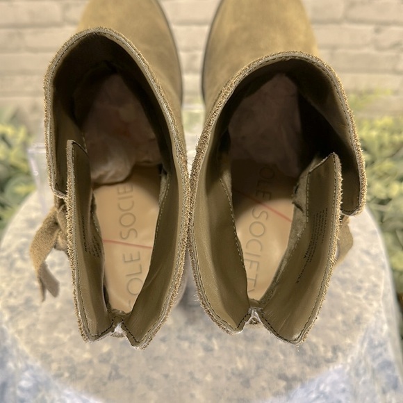 Sole Society “Maren” Tan Suede Round-Toe Western Fashion Booties WMS 8.5B🤎VGUC - Picture 7 of 12